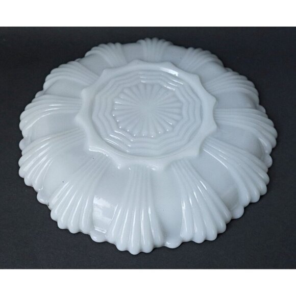 2 Vintage Fire King White Milk Glass and Gold Trim Anchor Hocking 3 Parts - Picture 5 of 6